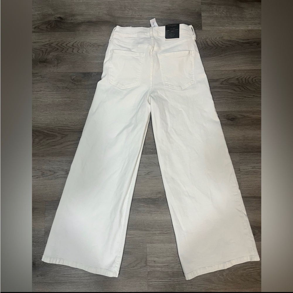 banana republic white wide leg jeans